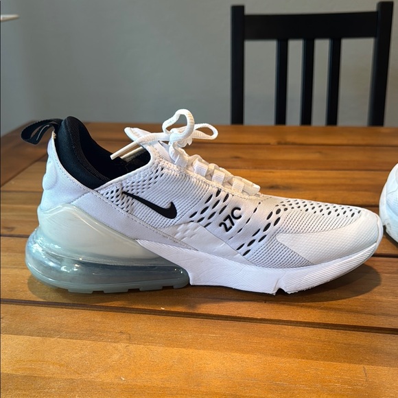 Nike Air Max 270 White and Black Sneakers - Picture 5 of 8
